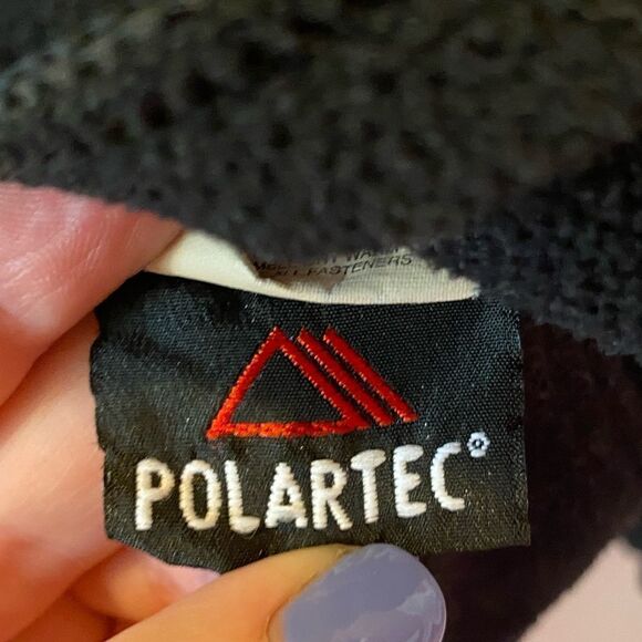 MARMOT Polartec Long Sleeve Quarter Zip Pullover Black Men’s Size Large - Picture 5 of 6